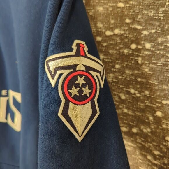 NFL Pro Line Tennessee‎ Titans Embroidered Pullover Blue Hoodie Size Large - Picture 3 of 8